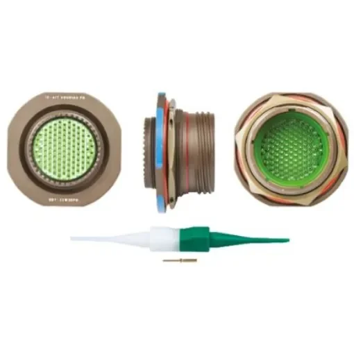 Souriau Sunbank by Eaton, 8D, Copper Alloy 100 Way Panel Mount MIL Spec Circular Connector Receptacle, Pin - 8D723W35PN product image