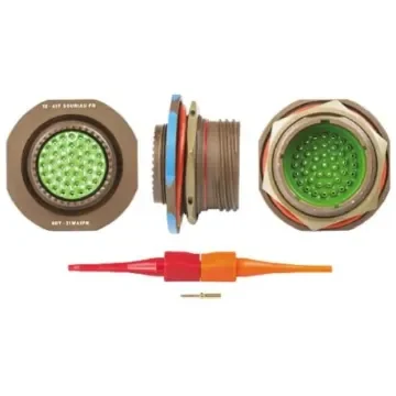 Souriau Sunbank by Eaton, 8D, Copper Alloy 41 Way Panel Mount MIL Spec Circular Connector Receptacle, Pin - 8D721W41PN product image