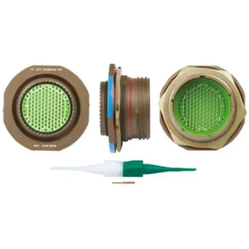 Souriau Sunbank by Eaton, 8D, Copper Alloy 128 Way Panel Mount MIL Spec Circular Connector Receptacle, Pin - 8D725W35PN product image