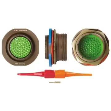 Souriau Sunbank by Eaton, 8D, Copper Alloy 61 Way Panel Mount MIL Spec Circular Connector Receptacle, Pin - 8D725W61PN product image