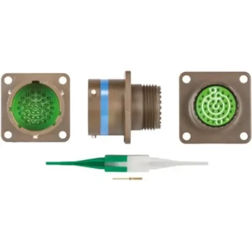 Souriau Sunbank by Eaton, 8LT, Copper Alloy 37 Way Panel Mount MIL Spec Circular Connector Receptacle, Pin - 8LT015B35PN product image