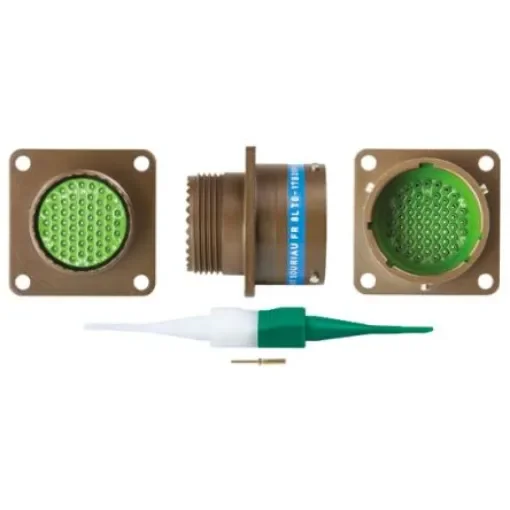 Souriau Sunbank by Eaton, 8LT, Copper Alloy 55 Way Panel Mount MIL Spec Circular Connector Receptacle, Pin - 8LT017B35PN product image