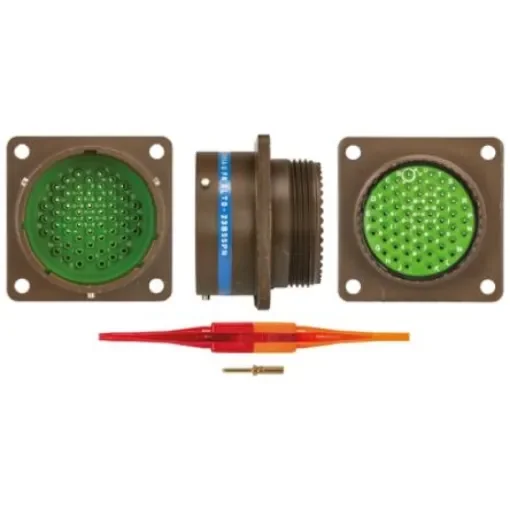 Souriau Sunbank by Eaton, 8LT, Copper Alloy 55 Way Panel Mount MIL Spec Circular Connector Receptacle, Pin - 8LT023B55PN product image