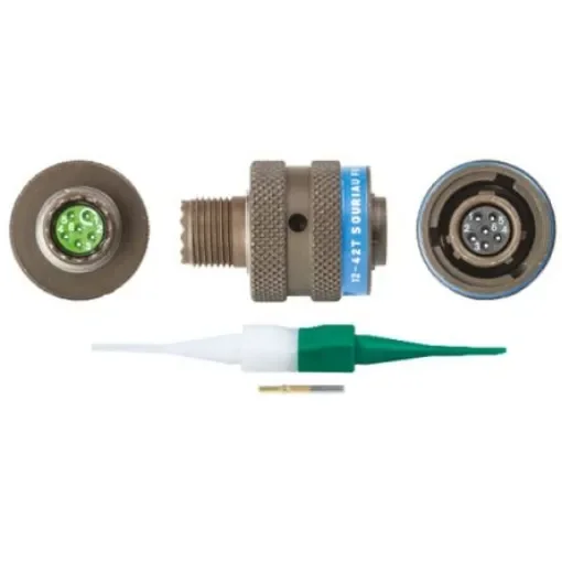 Souriau Sunbank by Eaton, 8LT, Copper Alloy 6 Way Cable Mount MIL Spec Circular Connector Plug, Socket Contacts,Shell - 8LT509B35SN product image