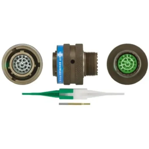 Souriau Sunbank by Eaton, 8LT, Copper Alloy 22 Way Cable Mount MIL Spec Circular Connector Plug, Socket Contacts,Shell - 8LT513B35SN product image