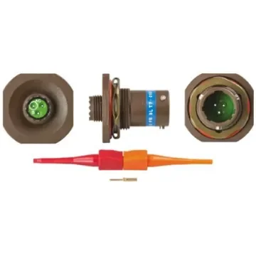 Souriau Sunbank by Eaton, 8LT, Copper Alloy 3 Way Panel Mount MIL Spec Circular Connector Receptacle, Pin - 8LT709B98PN product image