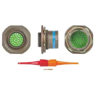 Souriau Sunbank by Eaton, 8LT, Copper Alloy 26 Way Panel Mount MIL Spec Circular Connector Receptacle, Pin - 8LT717B26PN product image