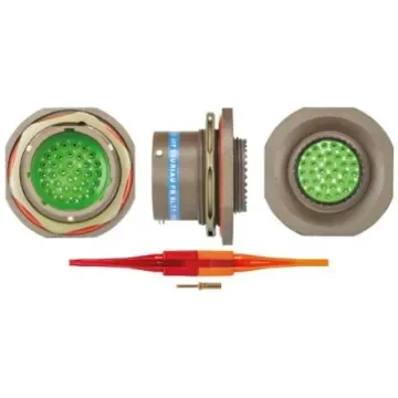 Souriau Sunbank by Eaton, 8LT, Copper Alloy 32 Way Panel Mount MIL Spec Circular Connector Receptacle, Pin - 8LT719B32PN product image