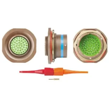 Souriau Sunbank by Eaton, 8LT, Copper Alloy 41 Way Panel Mount MIL Spec Circular Connector Receptacle, Pin - 8LT721B41PN product image