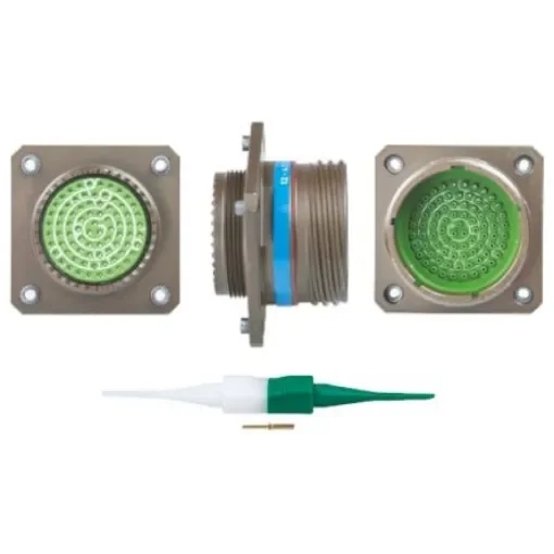 Souriau Sunbank by Eaton, 8D, Copper Alloy 79 Way Panel Mount MIL Spec Circular Connector Receptacle, Pin - 8D3421W35PN product image