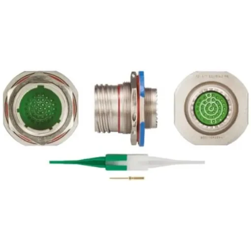 Souriau Sunbank by Eaton, 8D, Copper Alloy 37 Way Panel Mount MIL Spec Circular Connector Receptacle, Pin - 8D715F35PN product image
