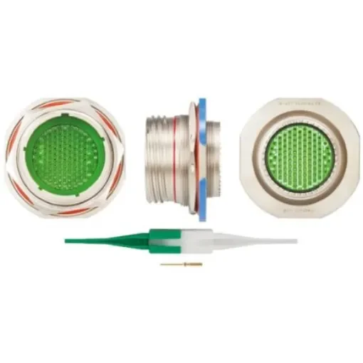 Souriau Sunbank by Eaton, 8D, Copper Alloy 100 Way Panel Mount MIL Spec Circular Connector Receptacle, Pin - 8D723F35PN product image