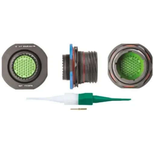 Souriau Sunbank by Eaton, 8D, Copper Alloy 55 Way Panel Mount MIL Spec Circular Connector Receptacle, Pin - 8D717Z35PN product image