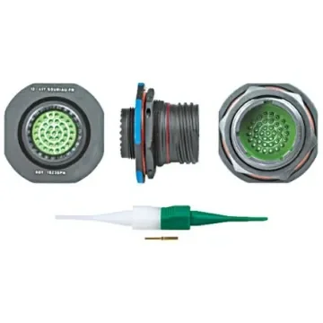 Souriau Sunbank by Eaton, 8D, Copper Alloy 37 Way Panel Mount MIL Spec Circular Connector Receptacle, Pin - 8D715Z35PN product image