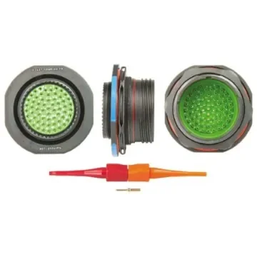 Souriau Sunbank by Eaton, 8D, Copper Alloy 61 Way Panel Mount MIL Spec Circular Connector Receptacle, Pin - 8D725Z61PN product image