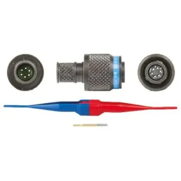 Souriau Sunbank by Eaton, 8DA, Copper Alloy 6 Way Cable Mount MIL Spec Circular Connector Plug, Socket Contacts,Shell - 8DA505Z06SN product image