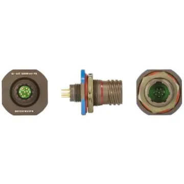 Souriau Sunbank by Eaton, 8D, Copper Alloy 6 Way Panel Mount MIL Spec Circular Connector Receptacle, Pin Contacts,Shell - 8D7C09W35PN product image