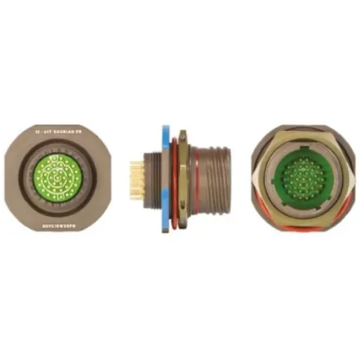 Souriau Sunbank by Eaton, 8D, Copper Alloy 37 Way Panel Mount MIL Spec Circular Connector Receptacle, Pin - 8D7C15W35PN product image