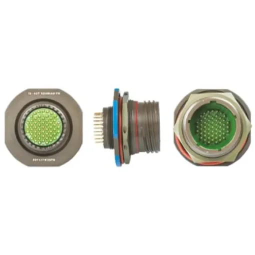 Souriau Sunbank by Eaton, 8D, Copper Alloy 55 Way Panel Mount MIL Spec Circular Connector Receptacle, Pin - 8D7C17W35PN product image