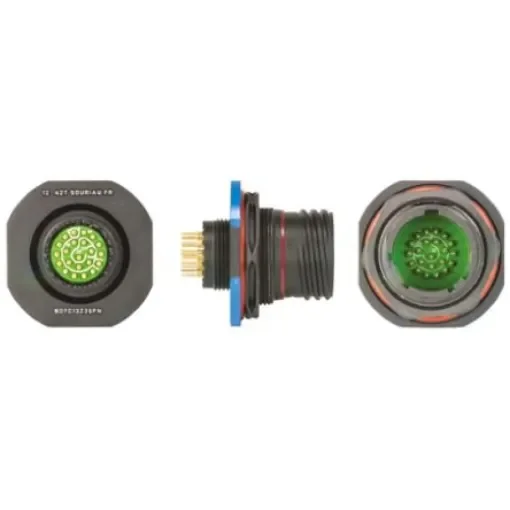 Souriau Sunbank by Eaton, 8D, Copper Alloy 22 Way Panel Mount MIL Spec Circular Connector Receptacle, Pin - 8D7C13Z35PN product image