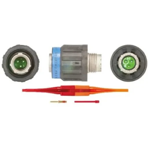 Souriau Sunbank by Eaton, EN3645, Copper Alloy 3 Way Cable Mount MIL Spec Circular Connector Plug, Pin Contacts,Shell - EN3645M6AN98MN product image