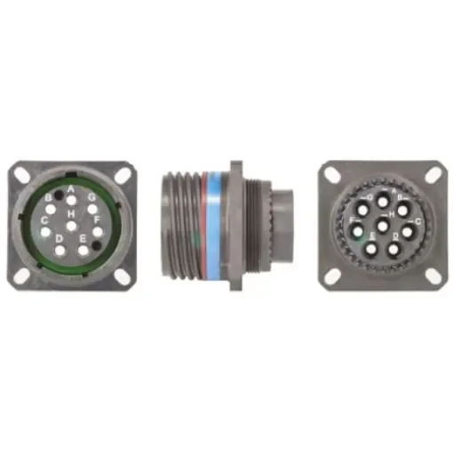 Souriau Sunbank by Eaton, 8D, Fibre Optic 8 Way Panel Mount MIL Spec Circular Connector Receptacle, Socket - 8D0E19X08BN product image