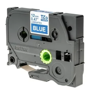 Brother White on Blue Label Printer Tape, 8 m Length, 12 mm Width - TZE-535 product image