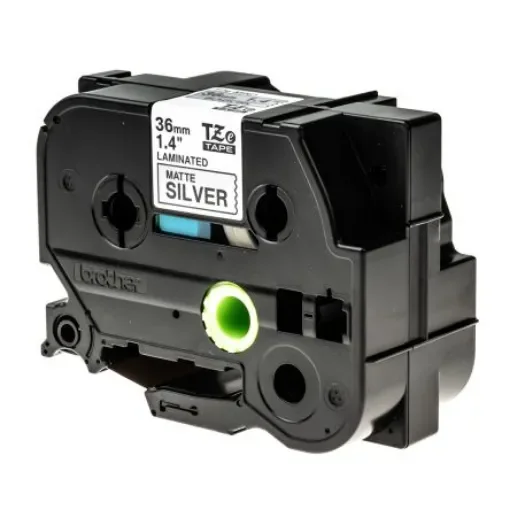 Brother Black on Silver Label Printer Tape, 8 m Length, 36 mm Width - TZE-M961 product image