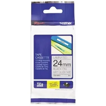 Brother Black on Silver Label Printer Tape, 8 m Length, 24 mm Width - TZE-M951 product image