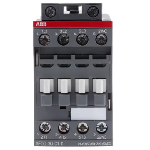 ABB AF09-30-01-11 AF Contactor, 24 V ac/dc Coil, 3-Pole, 25 A, 4 kW, 3NO, 690 V ac - 1SBL137001R1101  AF09-30-01-11 product image