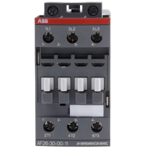 ABB AF26-30-00-11 AF Contactor, 24 V ac/dc Coil, 3-Pole, 45 A, 11 kW, 3NO, 690 V ac - 1SBL237001R1100  AF26-30-00-11 product image