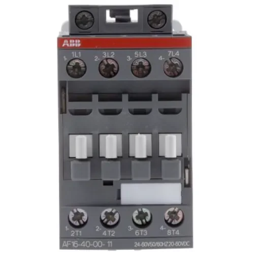 ABB AF16-40-00-11 AF Contactor, 24 V ac/dc Coil, 4-Pole, 30 A, 7.5 kW, 4NO, 690 V ac - 1SBL177201R1100  AF16-40-00-11 product image
