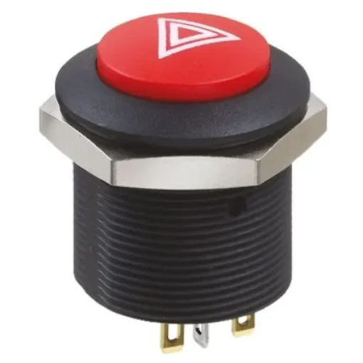 APEM Illuminated Push Button Switch, Latching, Panel Mount, 24.2mm Cutout, DPDT, Red LED, 12V dc - FPAR1D1462C1113 product image