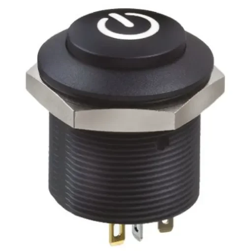 Apem Illuminated Push Button Switch, Panel Mount, 24.2mm Cutout, DPDT, Green, Red LED, 12V dc - FPAR3D1422F12N9 product image