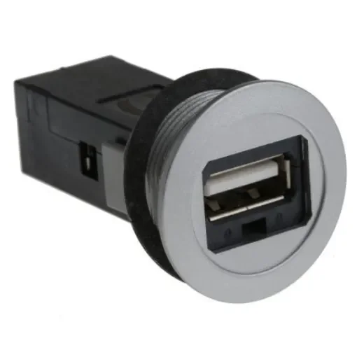 HARTING Straight, Panel Mount, Socket- Single Port Type A 2.0 USB Connector - 09454521901 product image