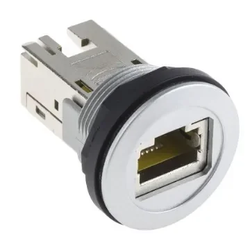 Harting har-port Series Single-Port RJ45 Socket/RJ45 Socket Coupler, Cat6, Shielded - 09454521560 product image