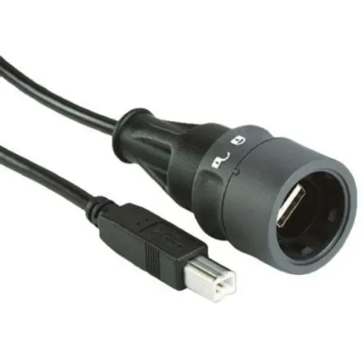Bulgin USB 2.0, Male USB A to Male USB B, 2m - PXP6040/A/2M00 product image