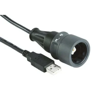 Bulgin USB 2.0, Male USB B to Male USB A, 5m - PXP6040/B/5M00 product image