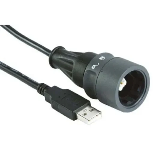 Bulgin USB 2.0, Male USB B to Male USB A, 3m - PXP6040/B/3M00 product image