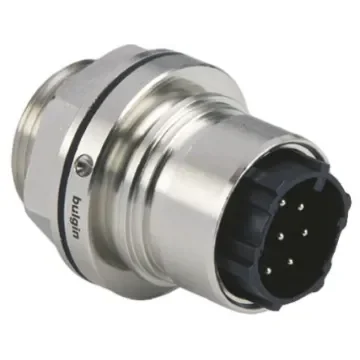 Bulgin Circular Connector, 8 Contacts, Front Mount, Plug, Male, IP66, IP68, IP69K, Buccaneer 6000 Series - PXM6012/08P/CR product image