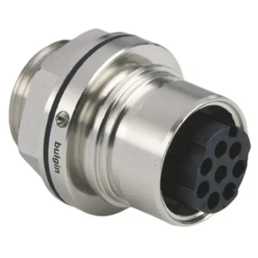 Bulgin Circular Connector, 8 Contacts, Front Mount, Socket, Female, IP66, IP68, IP69K, Buccaneer 6000 Series - PXM6012/08S/CR product image