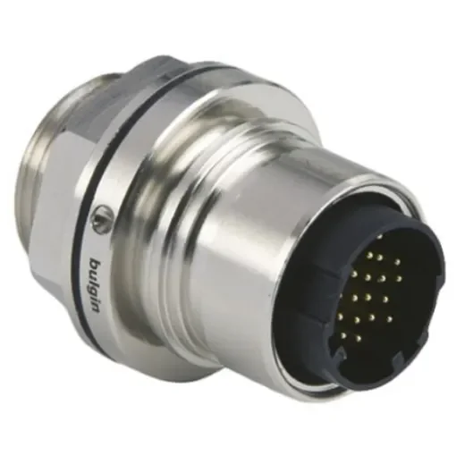 Bulgin Circular Connector, 22 Contacts, Front Mount, Plug, Male, IP66, IP68, IP69K, Buccaneer 6000 Series - PXM6012/22P/CR product image