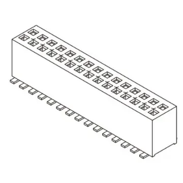 Samtec FLE Series Straight Surface Mount PCB Socket, 100-Contact, 2-Row, 1.27mm Pitch, SMT Termination - FLE-150-01-G-DV product image