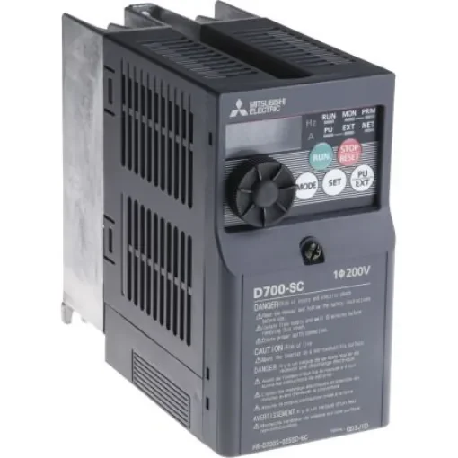 Mitsubishi Inverter Drive, 0.4 kW, 1 Phase, 230 V ac, 2.5 A, FR-D720S Series - FR-D720S-025SC-EC product image