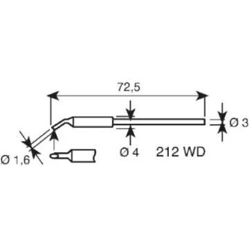 Ersa 1.6 mm Bevel Soldering Iron Tip for use with Micro Tool - 0212WD/SB product image