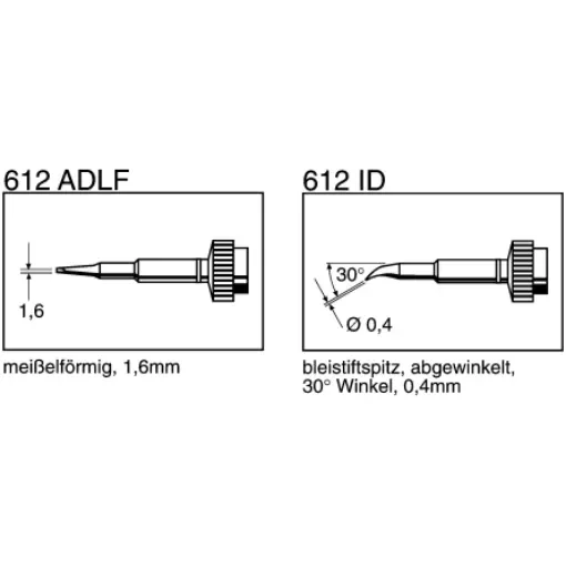 Ersa 0.6 x 1.6 mm Chisel Soldering Iron Tip for use with Tech Tool - 0612ADLF/SB product image