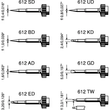 Ersa 0.7 x 3.2 mm Chisel Soldering Iron Tip for use with Tech Tool - 0612EDLF/SB product image