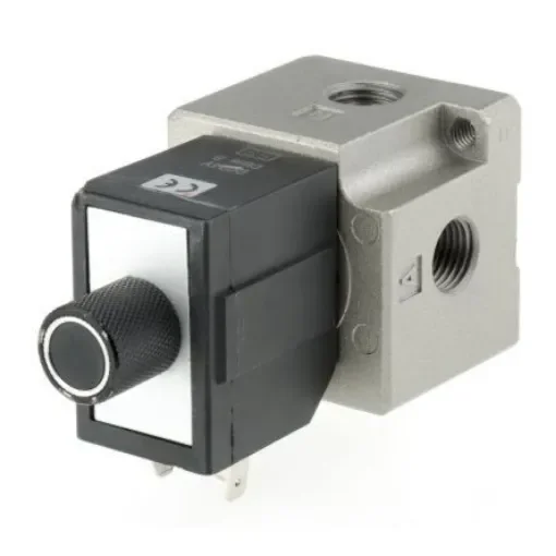 SMC 3/2 Pneumatic Solenoid/Pilot-Operated Control Valve - Spring/Solenoid G 1/4 VT317 Series 12V dc - EVT317-6DO-02F-Q product image