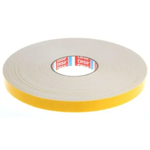 Tesa 62936 White Adhesive Foam Tape, 19.0mm x 25.0m, 1.60mm Thick - 62936-00007-00 product image