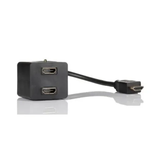 RS PRO, 30cm Male HDMI to Female HDMI x 2 - 7684197 product image